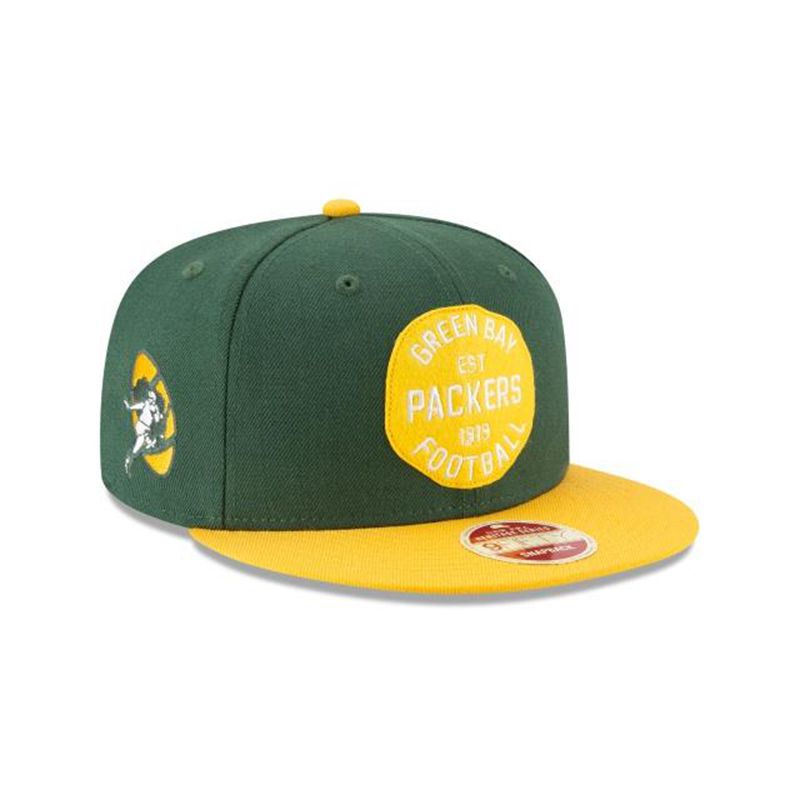 NFL Green Bay Packers Double Patch 9Fifty Snapback (MVD6719) - Blue New Era Caps